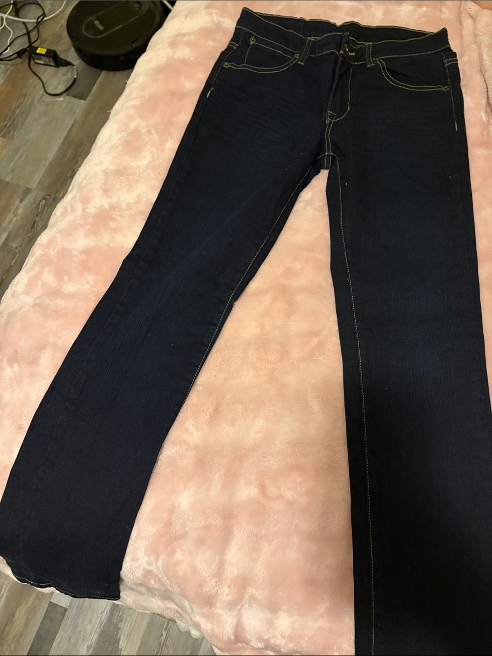 Paper Denim and Cloth Dark Blue Girls Stretch Jeans